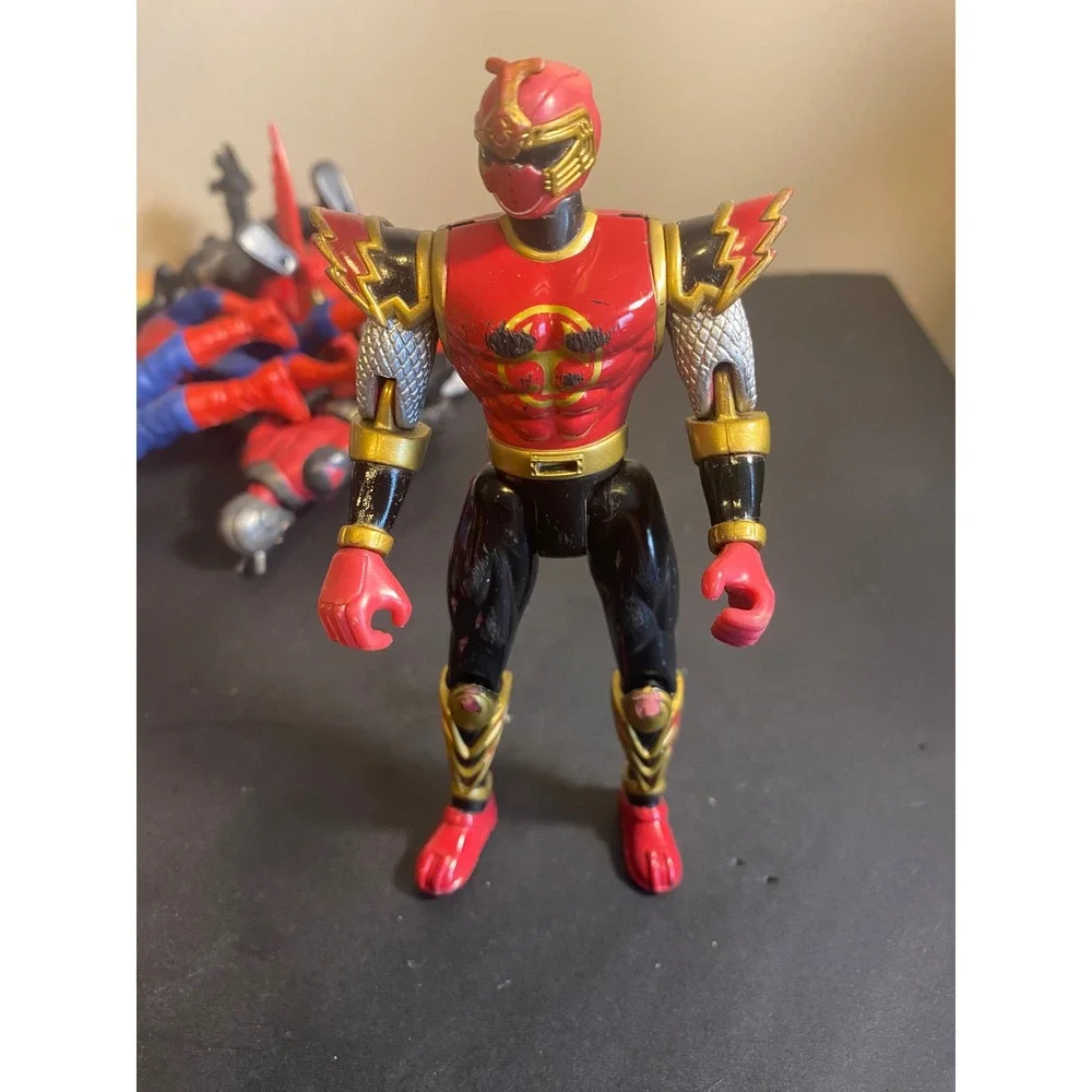Power Rangers Ninja Storm Crimson Thunder Ranger Action Figure Red Black Gold